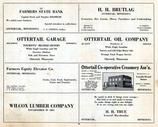 Farmers State Bank, H.H. Brutlag, Ottertail Garage, Wilcox Lumber, H.H. True, Farmers Equity Elevator, Otter Tail County 1925